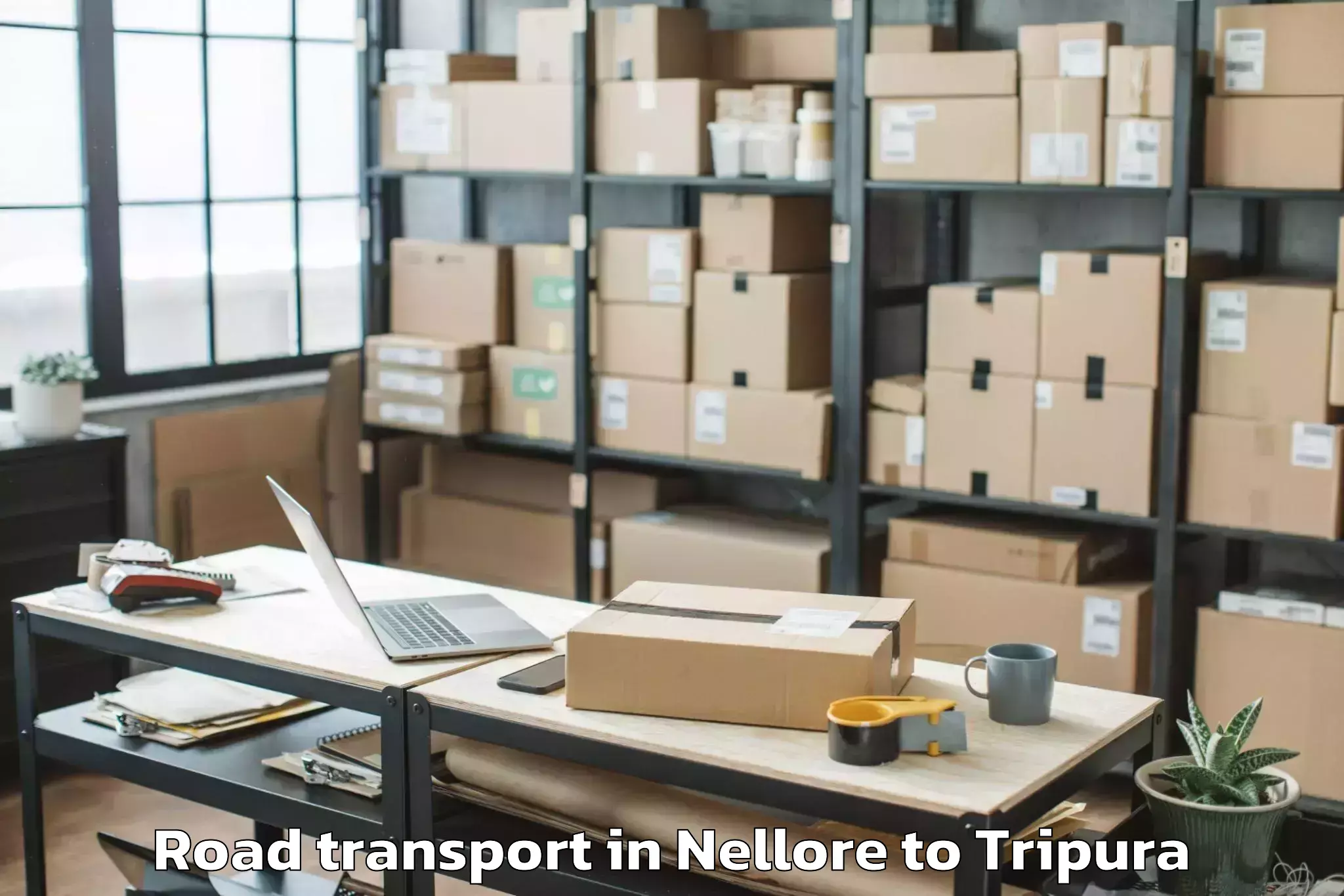 Professional Nellore to Teliamura Road Transport